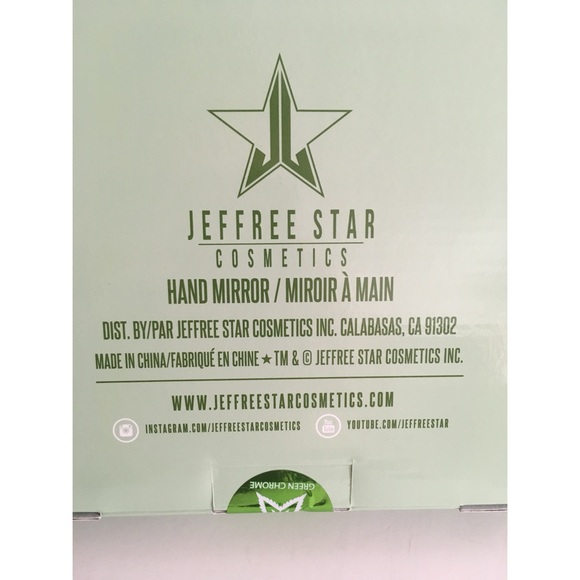 NIB Jeffree Star Green Chrome Leaf Hand Mirror - Picture 5 of 5